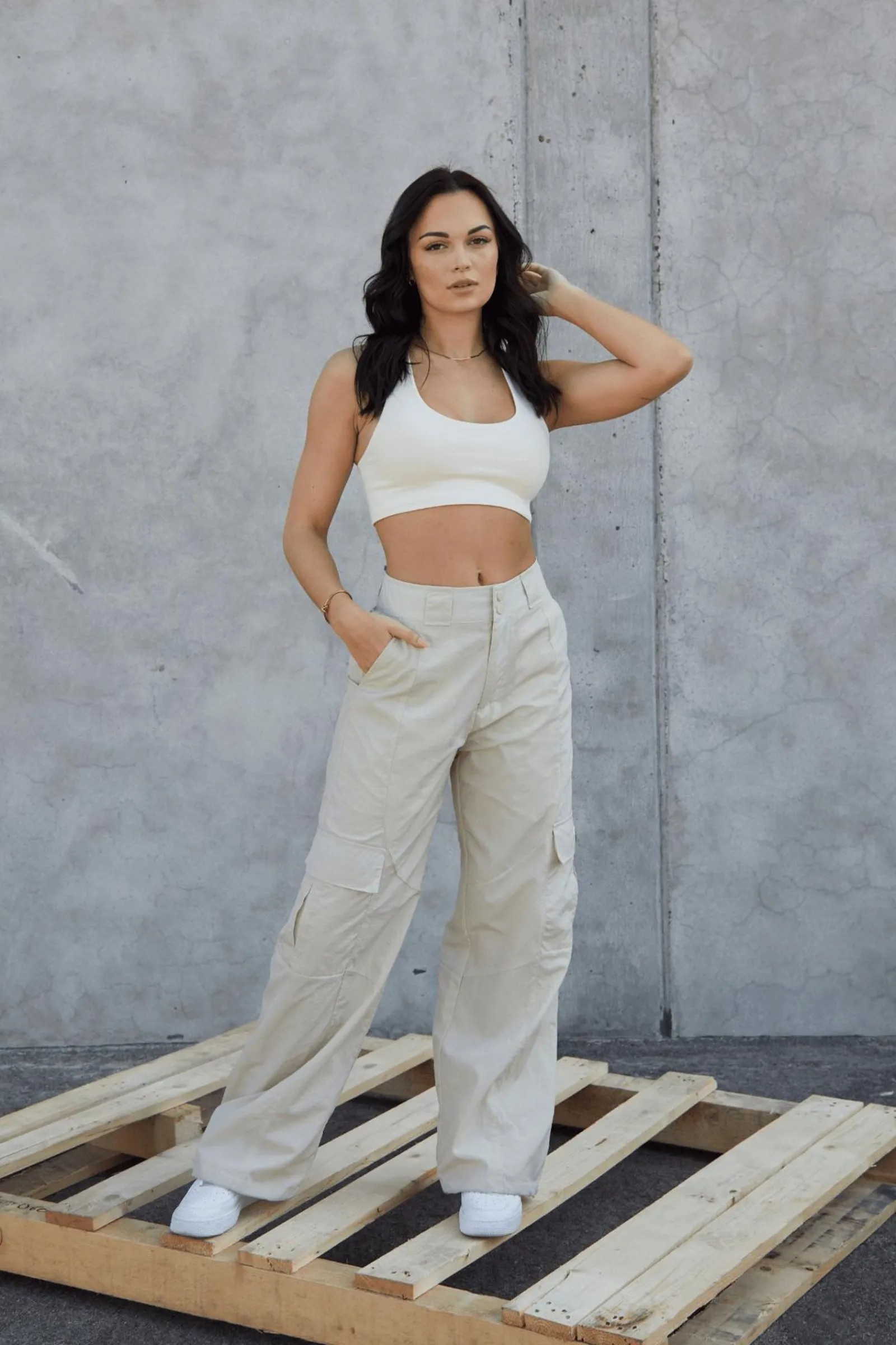 Joggers & Pants<Youngla W222 Retro Cargo Joggers Black|Eucalyptus|Off-White|Taupe
