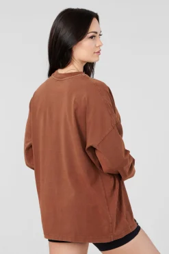 Tops<Youngla W416 Retro Long Sleeve Fall 23 Black|Brown Wash|Green Wash|Mustang Wash