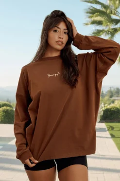 Tops<Youngla W416 Retro Long Sleeve Fall 23 Black|Brown Wash|Green Wash|Mustang Wash