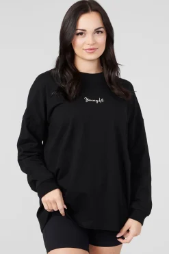 Tops<Youngla W416 Retro Long Sleeve Fall 23 Black|Brown Wash|Green Wash|Mustang Wash