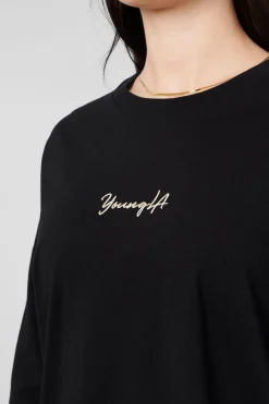 Tops<Youngla W416 Retro Long Sleeve Fall 23 Black|Brown Wash|Green Wash|Mustang Wash