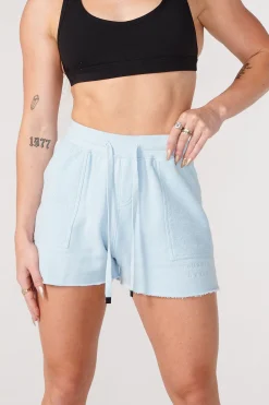 Shorts<Youngla W114 Reversed Terry Shorts Sky Blue|Black|Bone|Burgundy