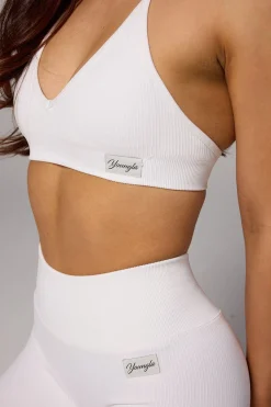 Bras<Youngla W343 Ribbed Seamless Bra Black|Blue|Cream|Mauve