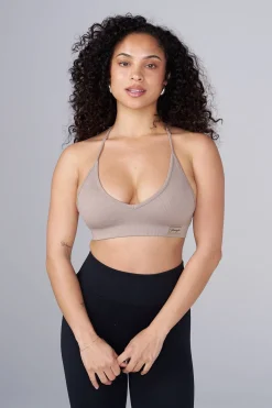 Bras<Youngla W343 Ribbed Seamless Bra Black|Blue|Cream|Mauve