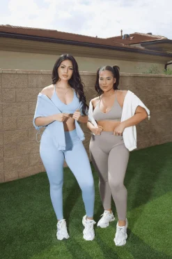 Leggings<Youngla W243 Ribbed Seamless Legging Black|Blue|Cream|Mauve