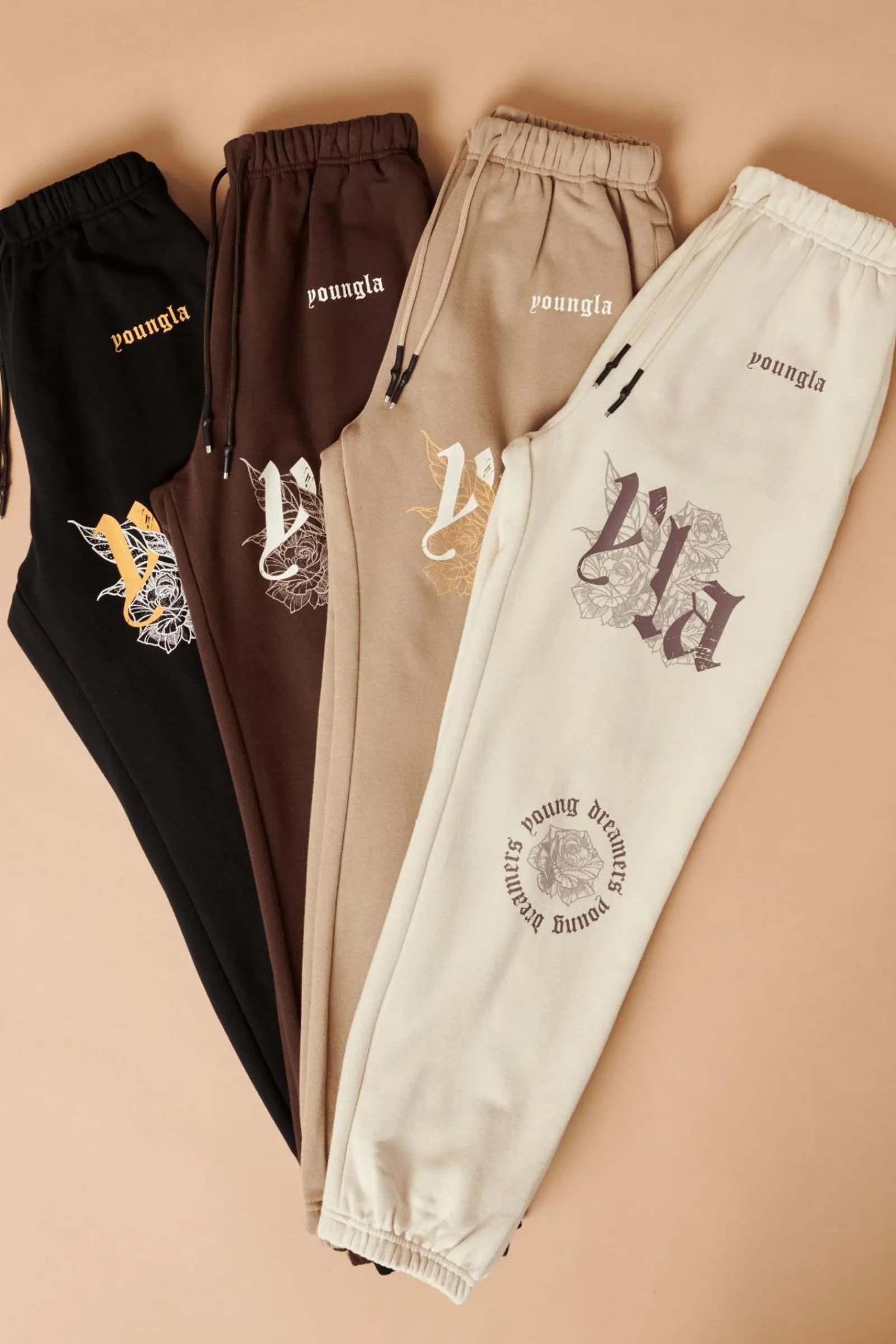 Joggers & Pants<Youngla W224 Rose Joggers Black|Brown|Desert Olive|Off-White