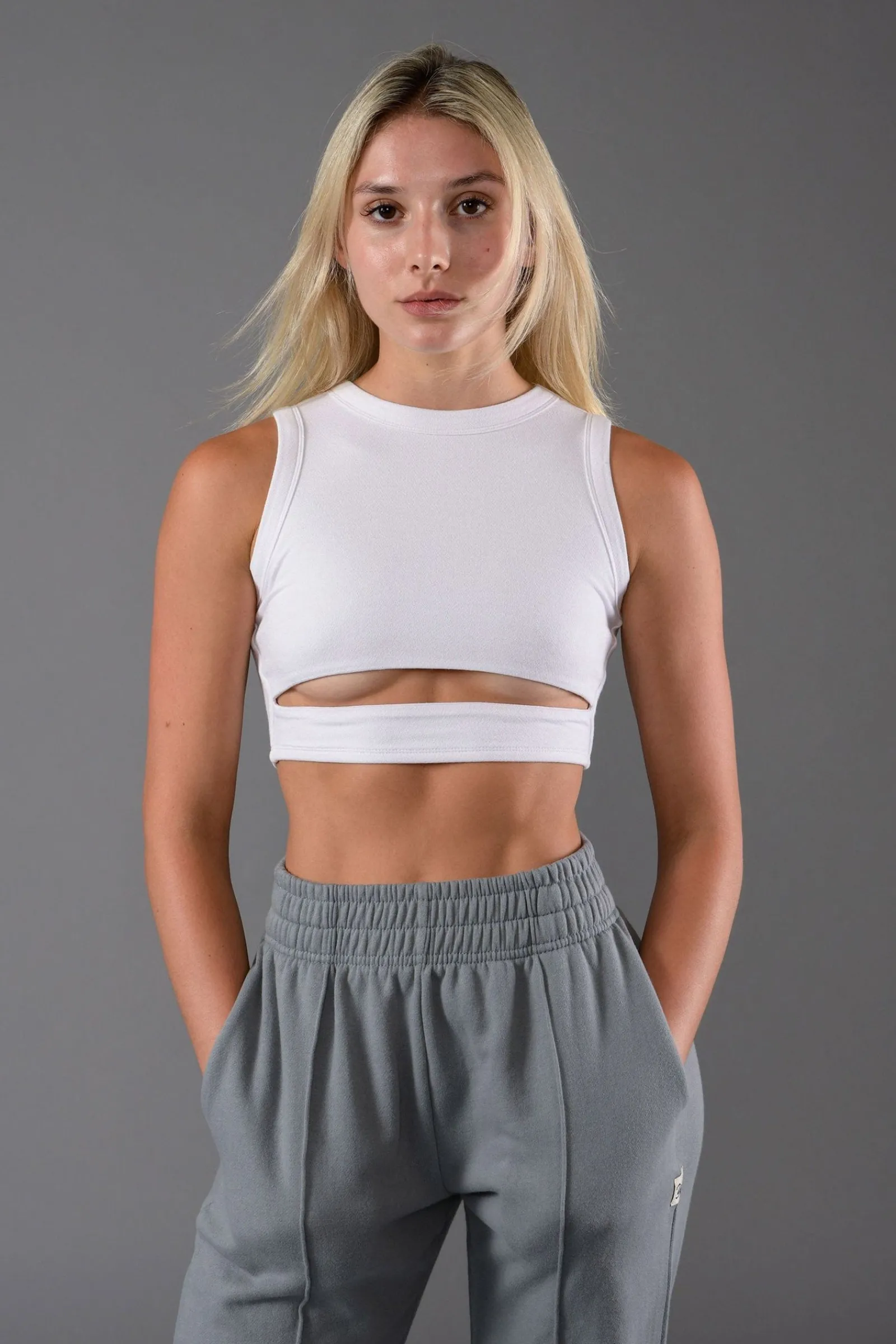 Tops<Youngla W302 Sash Tank Top Light Taupe|White|Dark Olive|Black
