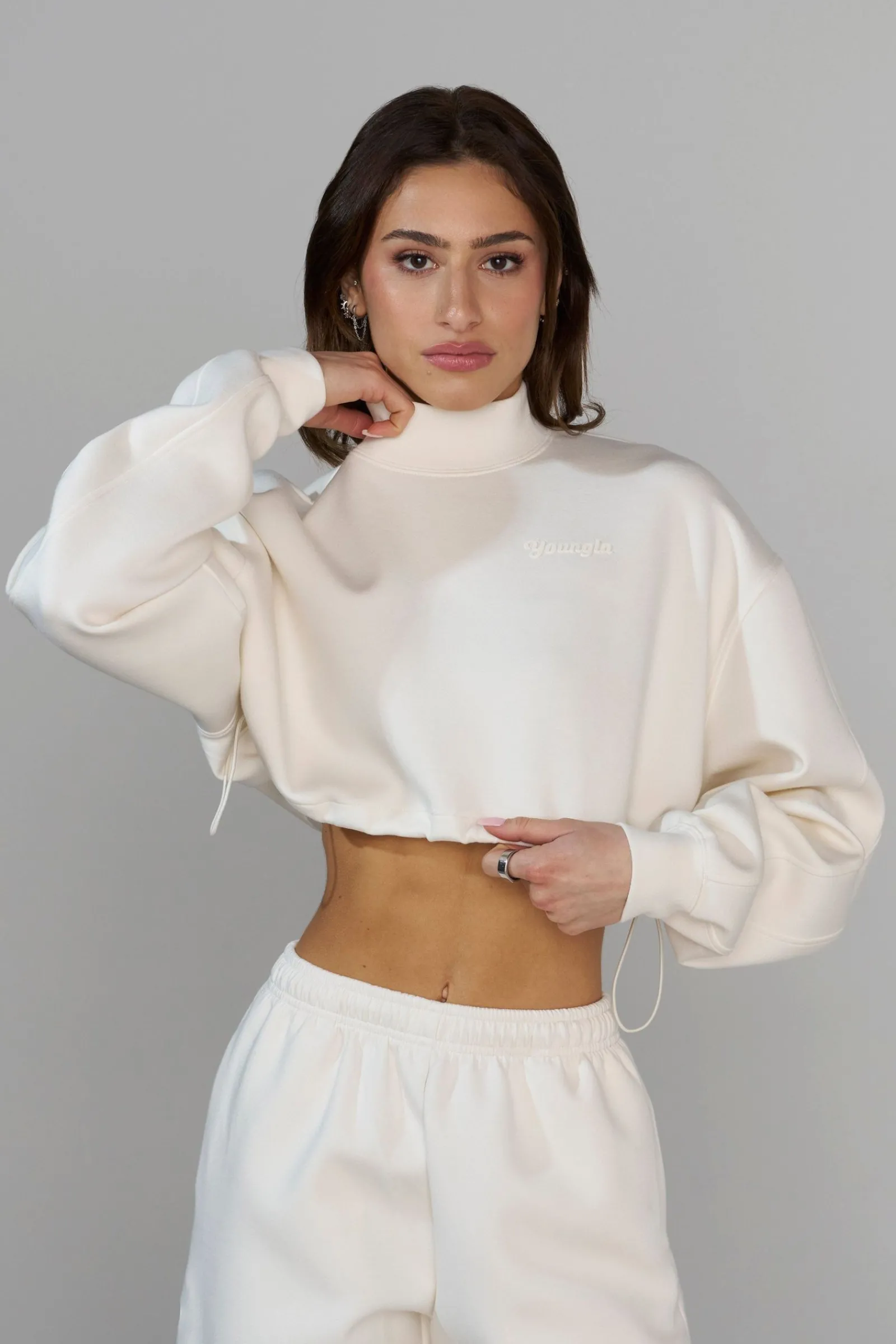 Outerwear<Youngla W540 Scuba Crop Black|Brick|Vanilla|Charcoal