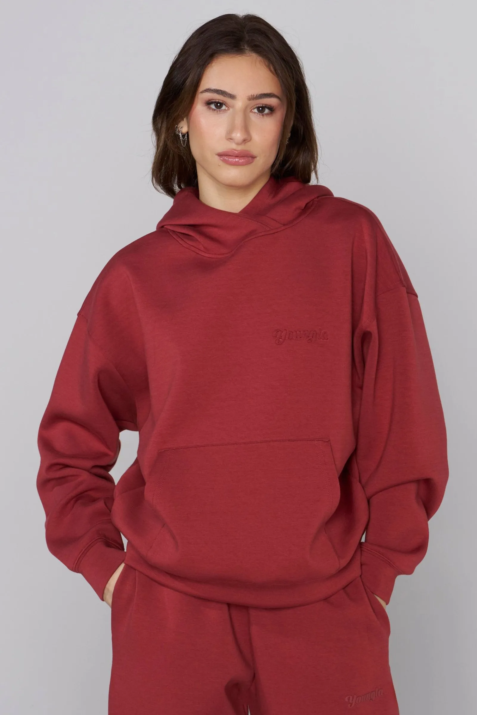 Outerwear<Youngla W534 Scuba Hoodie Black|Brick|Vanilla|Charcoal