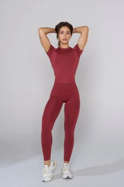 Tops<Youngla W446 Seamless Curve Compression Tee Black|Charcoal|Cider|Moss