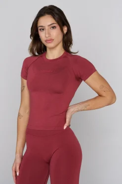 Tops<Youngla W446 Seamless Curve Compression Tee Black|Charcoal|Cider|Moss