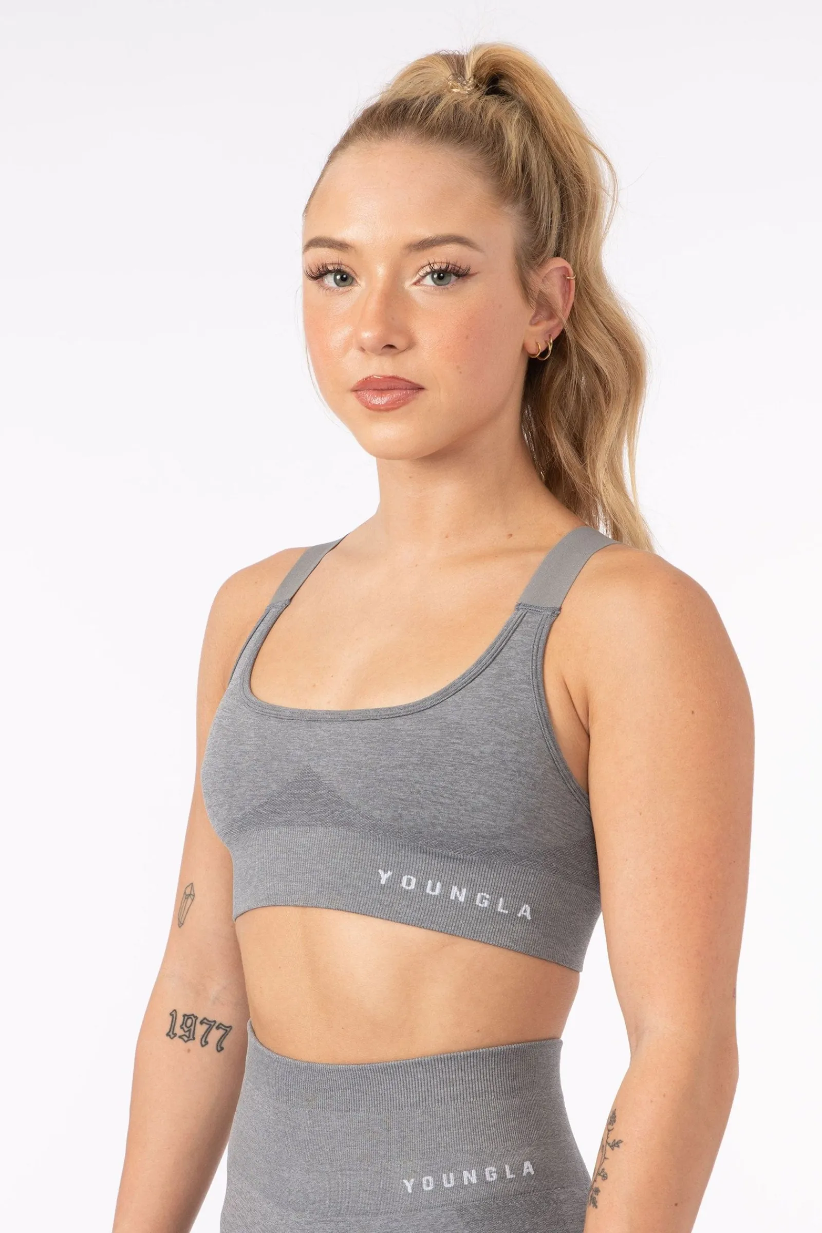 Bras<Youngla W308 Seamless Sports Bra Skylight|Stone Grey|Black|Purple Dove