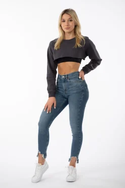 Outerwear<Youngla W501 Super Crop Sweater Coal|Brown|Bone|Black