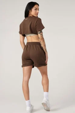 Tops<Youngla W407 Super Cropped Tee Brown|Birch|Forest Green|Black