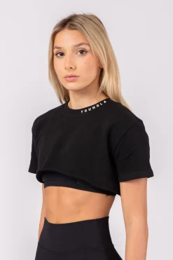 Tops<Youngla W407 Super Cropped Tee Brown|Birch|Forest Green|Black