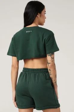 Tops<Youngla W407 Super Cropped Tee Brown|Birch|Forest Green|Black