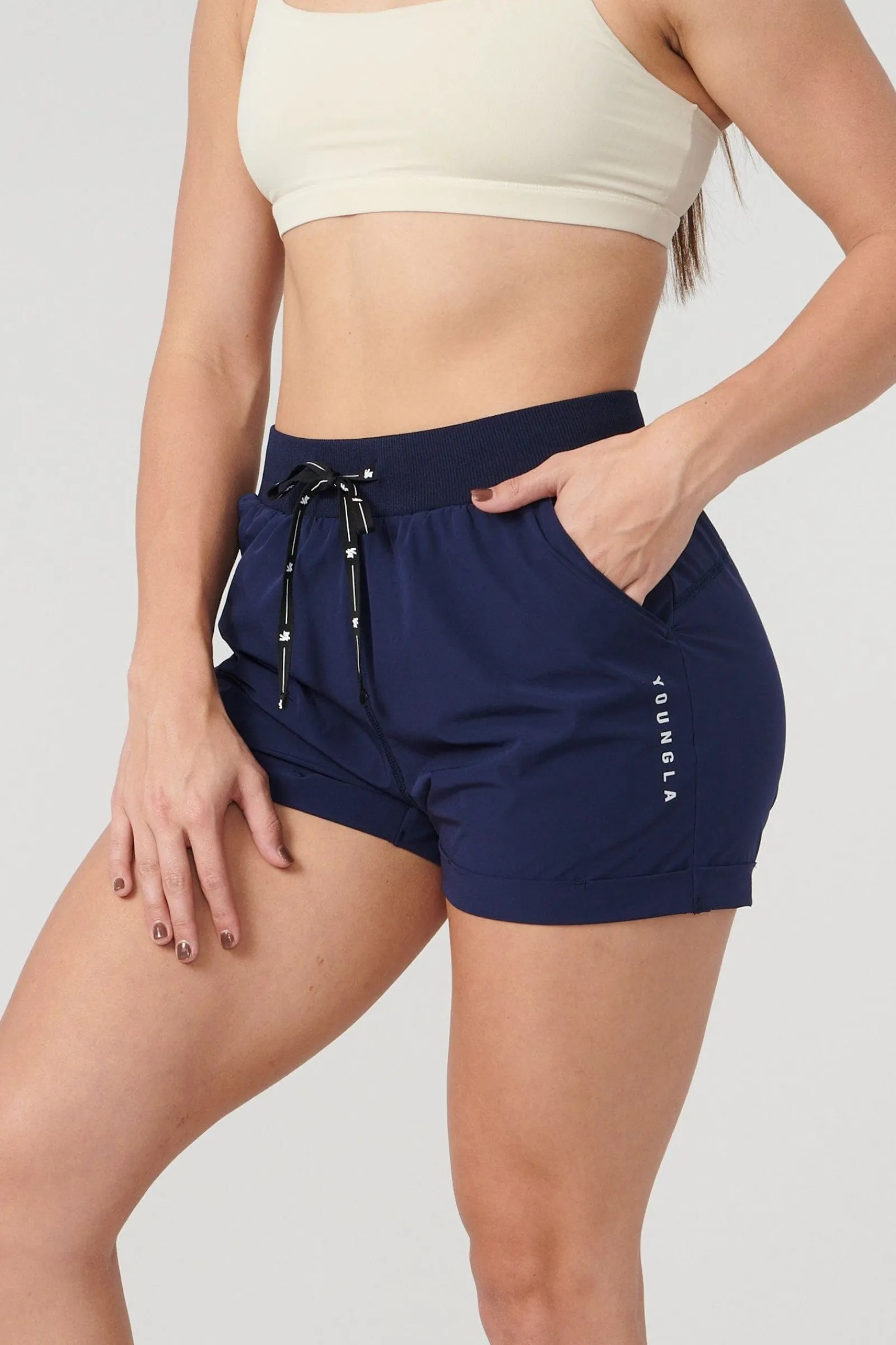 Shorts<Youngla W104 Velocity Running Shorts Black|Dark Grey|Forest Green|Midnight Blue