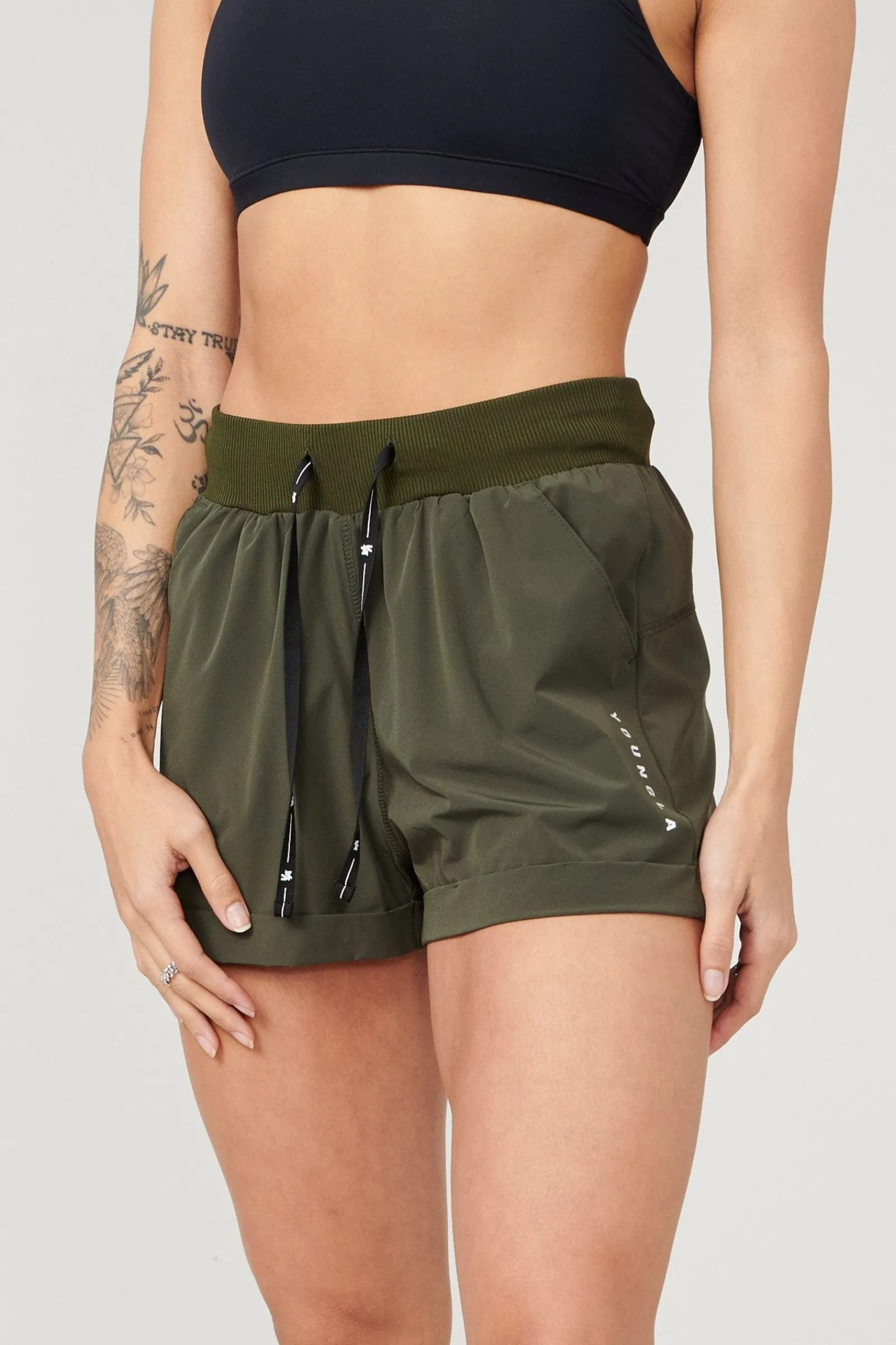 Shorts<Youngla W104 Velocity Running Shorts Black|Dark Grey|Forest Green|Midnight Blue