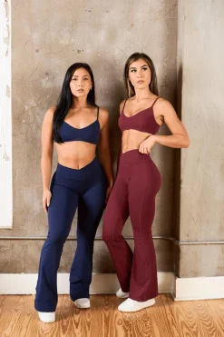 Leggings<Youngla W215 Vital Flare Pants Black|Burgundy|Midnight Blue|Milk Chocolate