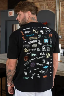 Shirts<Youngla 482-Wall Of Fame Tees Black|White