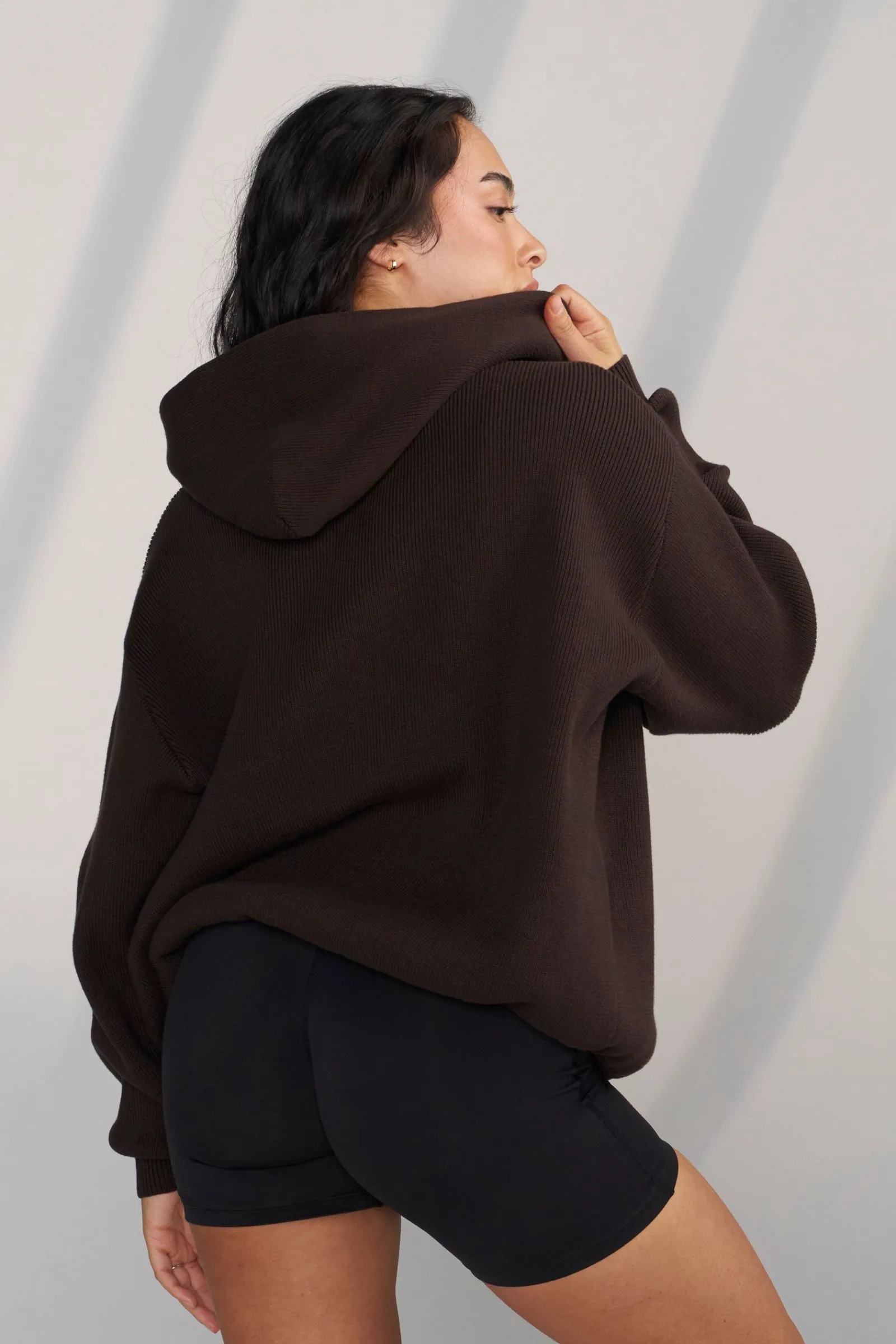 Outerwear<Youngla W514-Bella Sweater Hoodie Black|Brown|Oatmeal|Pistachio Green