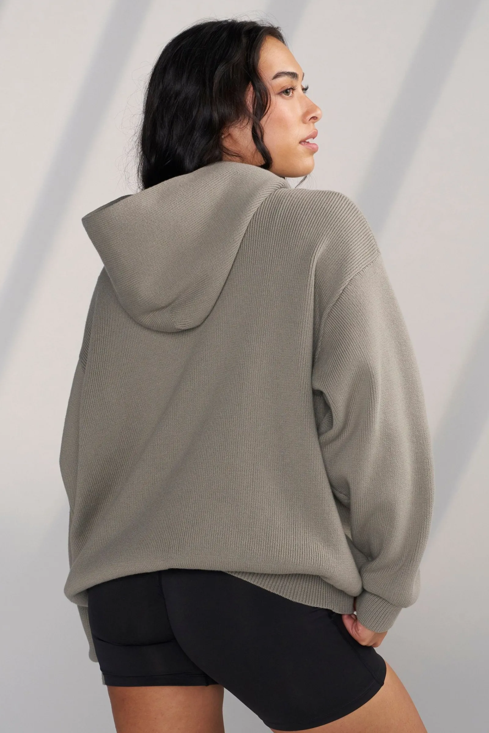 Outerwear<Youngla W514-Bella Sweater Hoodie Black|Brown|Oatmeal|Pistachio Green