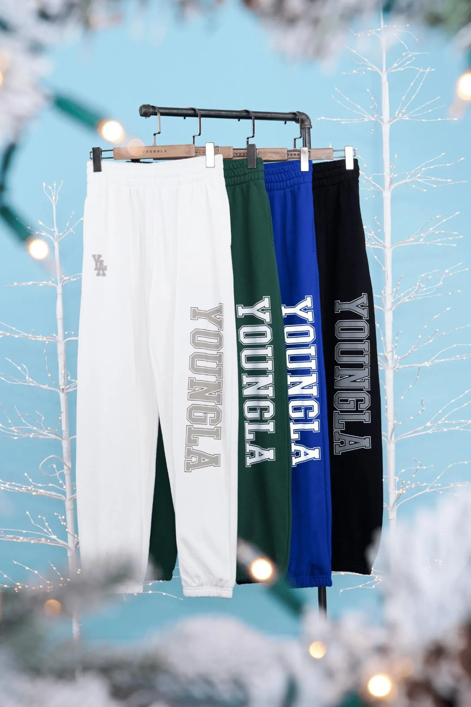 Joggers & Pants<Youngla W223-Campus Joggers Black|Green|Royal Blue|White