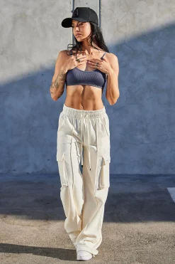 Joggers & Pants<Youngla W216-Cargo Fleece Joggers Sandstone Beige|Mercury Grey|Limestone White|Onyx