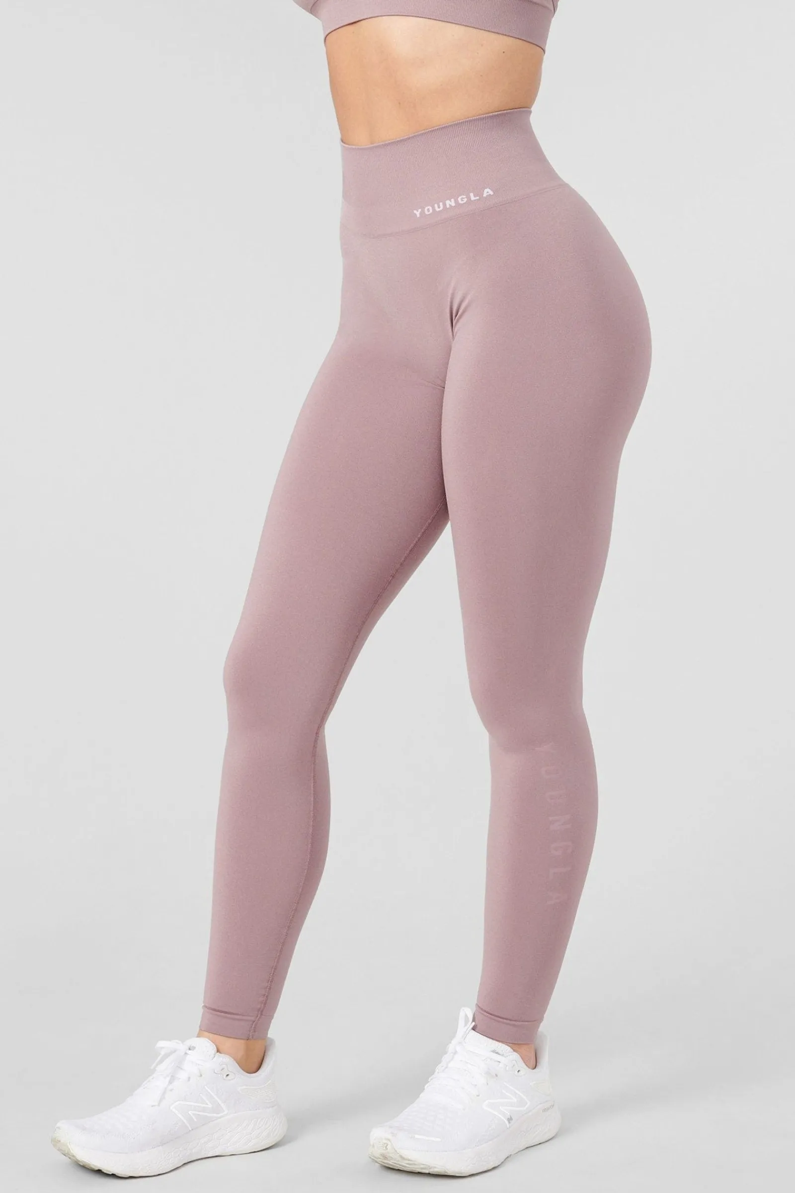 Leggings<Youngla W220-Core Seamless Leggings Bonnie Blue|Stone Grey|Raspberry Wine|Black