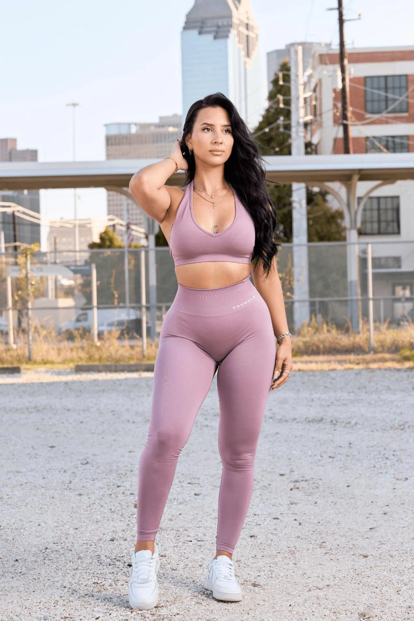 Leggings<Youngla W220-Core Seamless Leggings Bonnie Blue|Stone Grey|Raspberry Wine|Black