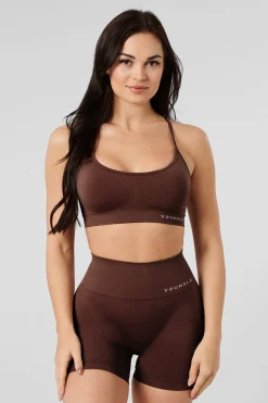 Bras<Youngla W329-Core Seamless Scoop Neck Bra Burgundy Silk|Polished Black|Tan Suede|Velvet Teal