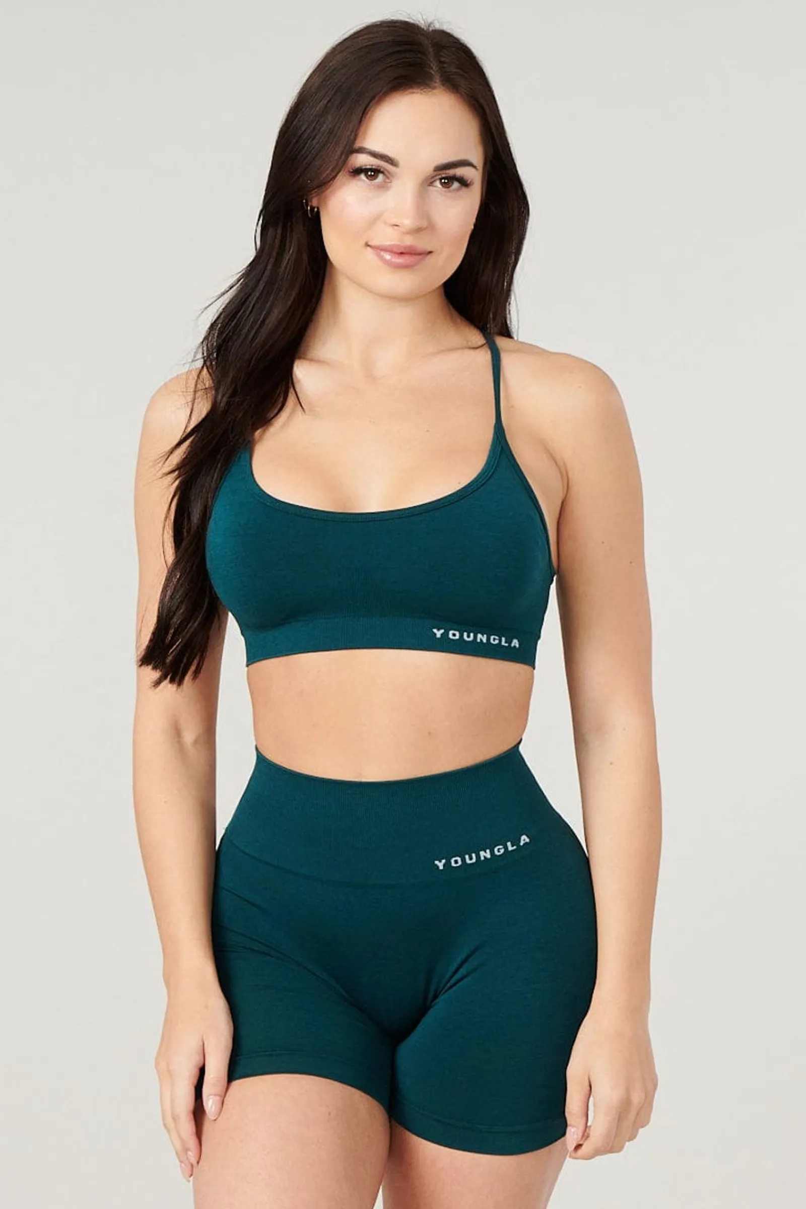 Bras<Youngla W329-Core Seamless Scoop Neck Bra Burgundy Silk|Polished Black|Tan Suede|Velvet Teal