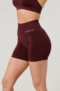 Shorts<Youngla W120-Core Seamless Shorts Raspberry Wine|Stone Grey|Bonnie Blue|Black