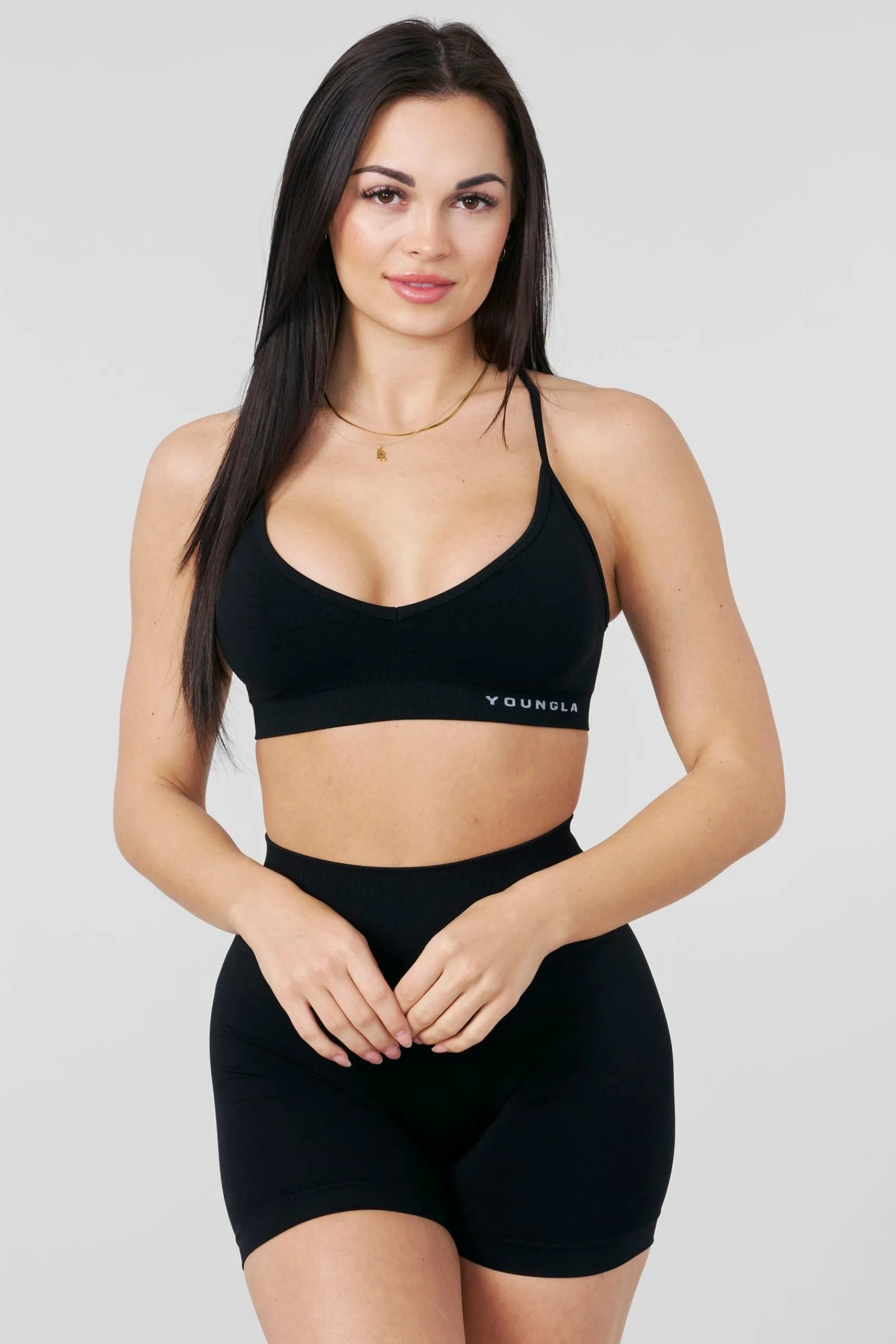 Bras<Youngla W327-Core Seamless Sports Bra Bonnie Blue|Black|Raspberry Wine|Stone Grey