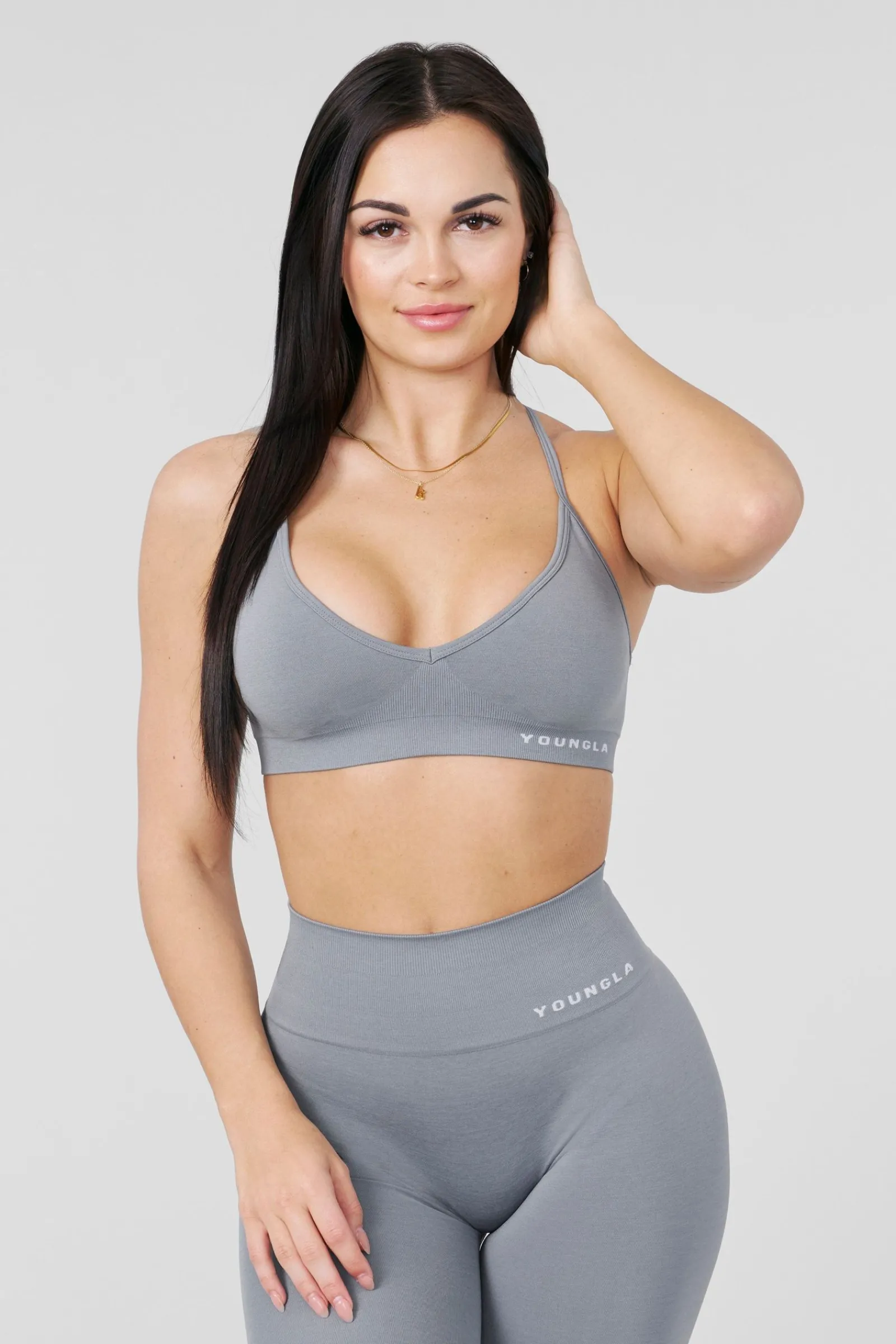 Bras<Youngla W327-Core Seamless Sports Bra Bonnie Blue|Black|Raspberry Wine|Stone Grey