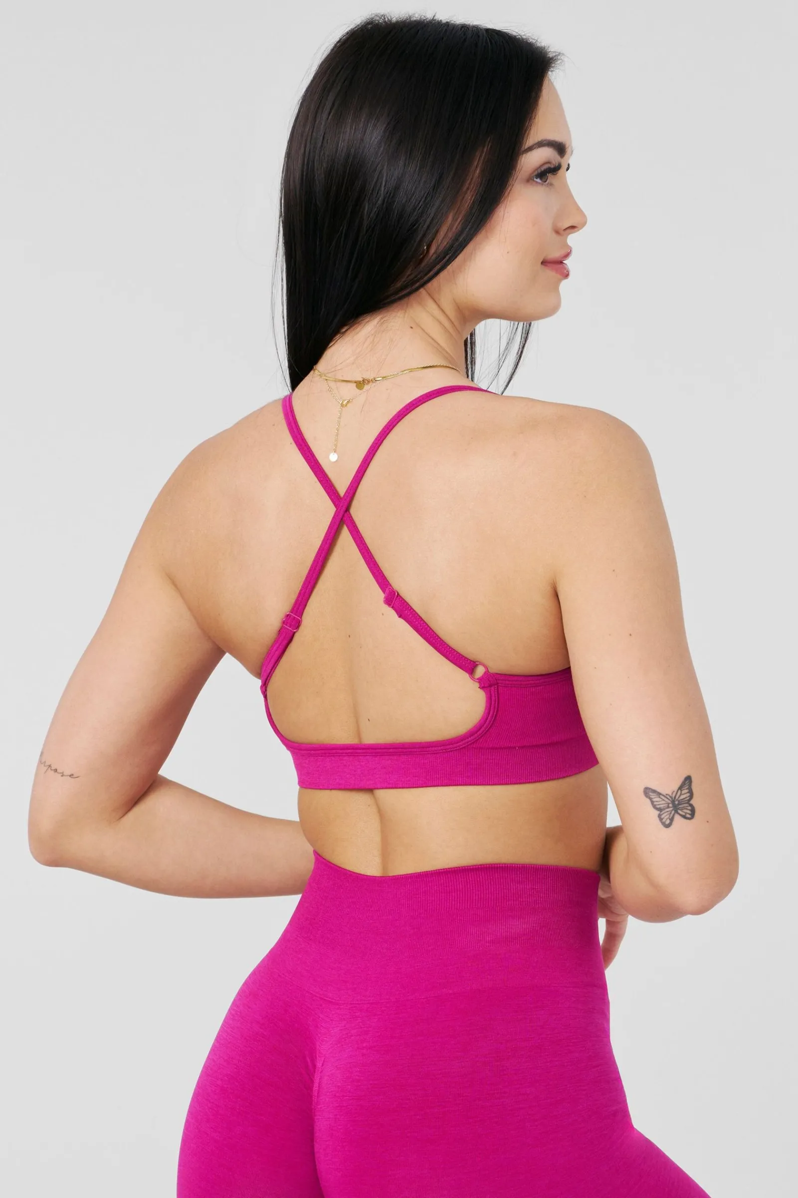 Bras<Youngla W327-Core Seamless Sports Bra Bonnie Blue|Black|Raspberry Wine|Stone Grey