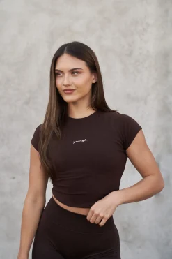 Tops<Youngla W433-Curve Baby Tee Bossy|Flirty|Salty|Moody