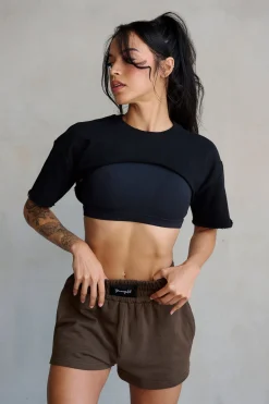 Tops<Youngla W410-Cut Out Tee Black|Bone|Coal|Lotus Pink