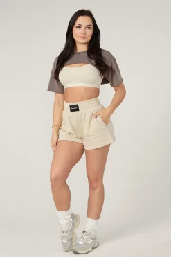 Tops<Youngla W410-Cut Out Tee Black|Bone|Coal|Lotus Pink