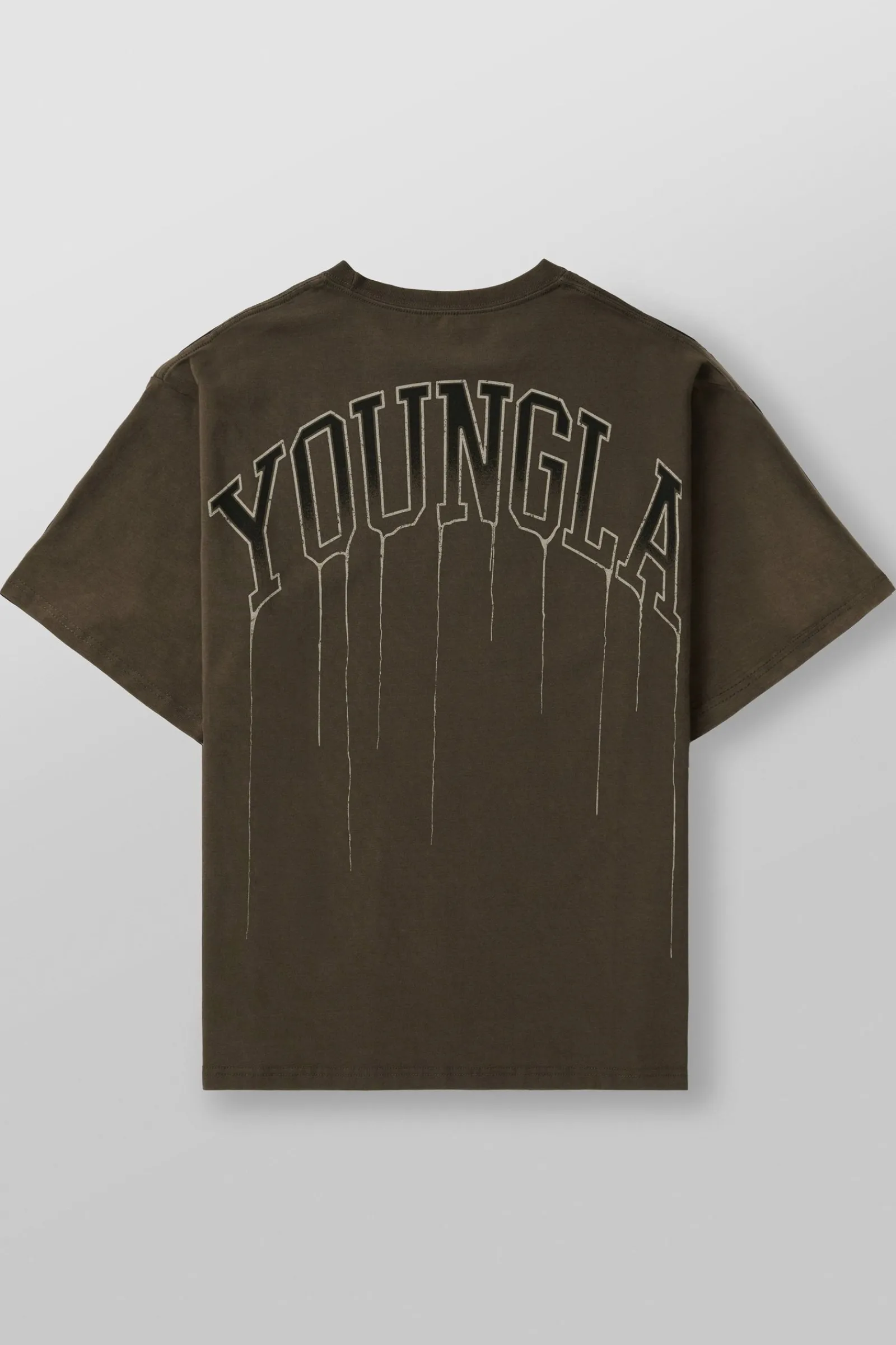 Shirts<Youngla W428-Drip Oversized Tee Black Wash|Brown Wash|Coconut Milk|Grape Wash