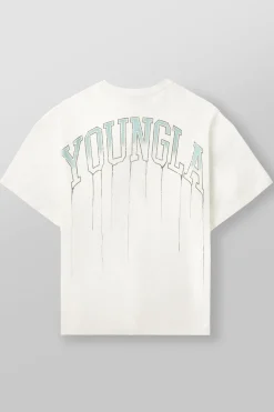 Shirts<Youngla W428-Drip Oversized Tee Black Wash|Brown Wash|Coconut Milk|Grape Wash