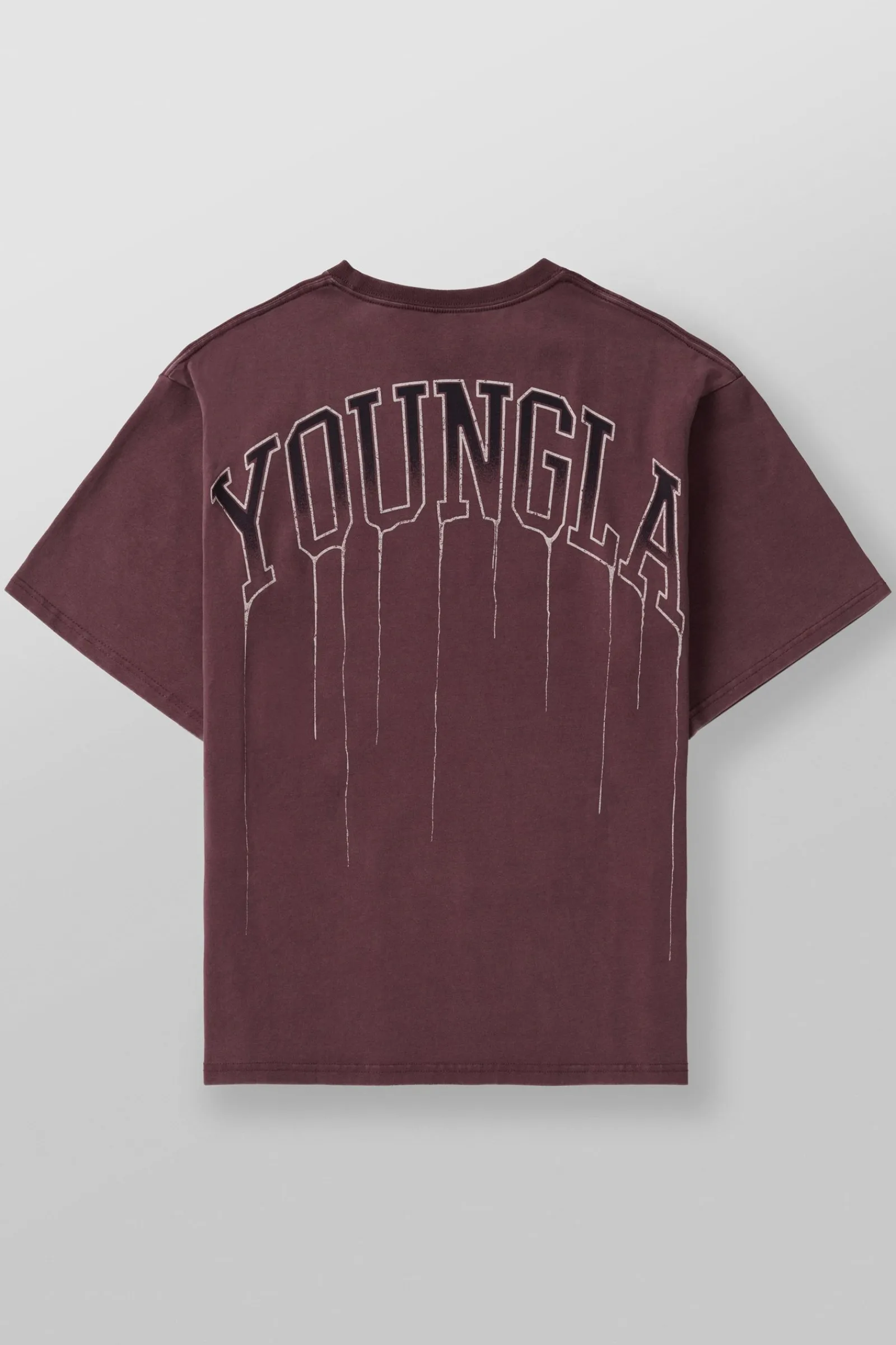 Shirts<Youngla W428-Drip Oversized Tee Black Wash|Brown Wash|Coconut Milk|Grape Wash