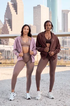 Outerwear<Youngla W519-Emblem Zip Up Hoodie Black|Bone|Brown|Crushed Mauve