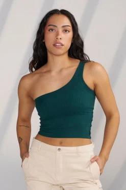 Tops<Youngla W313-Harmony Top Black|White|Brown|Emerald Green