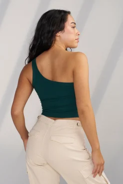 Tops<Youngla W313-Harmony Top Black|White|Brown|Emerald Green