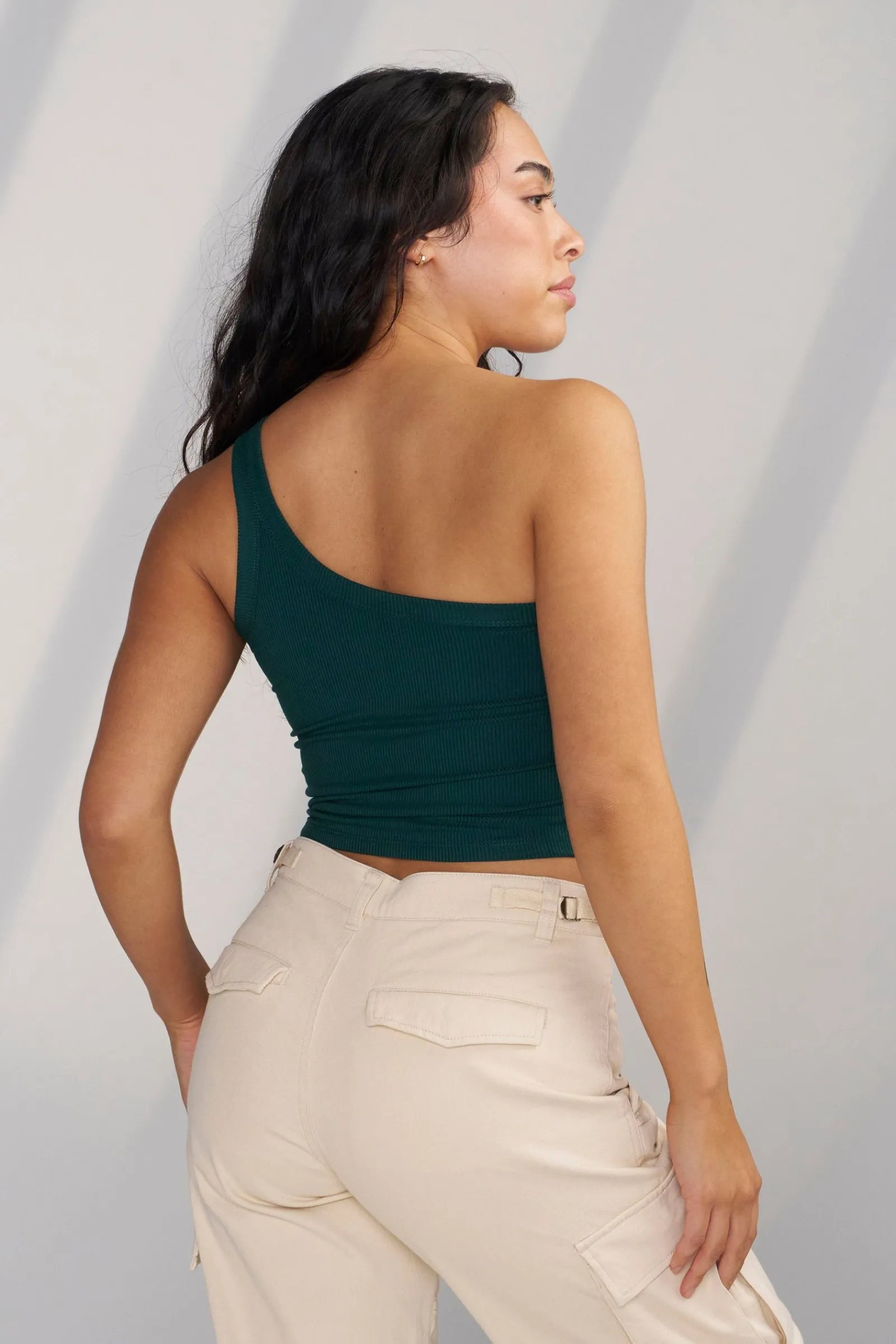 Tops<Youngla W313-Harmony Top Black|White|Brown|Emerald Green