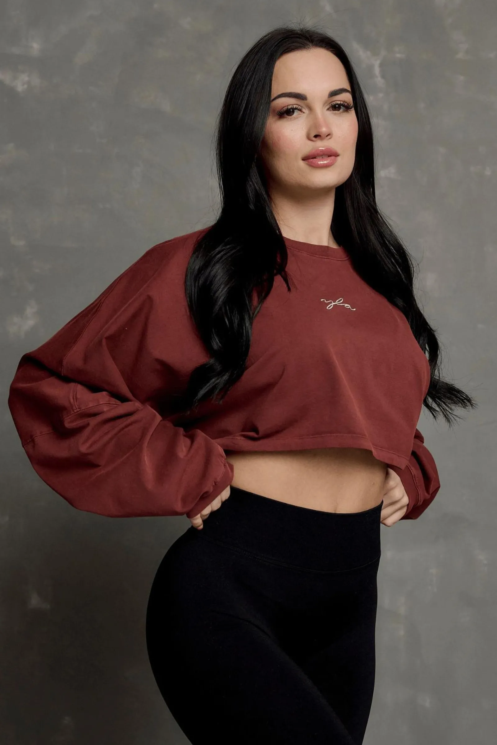 Tops<Youngla W434-Lazyday Longsleeve Top Black Wash|Burnt Orange Wash|Cream|Dark Brown Wash