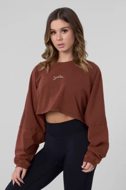 Tops<Youngla W434-Lazyday Longsleeve Top Black Wash|Burnt Orange Wash|Cream|Dark Brown Wash