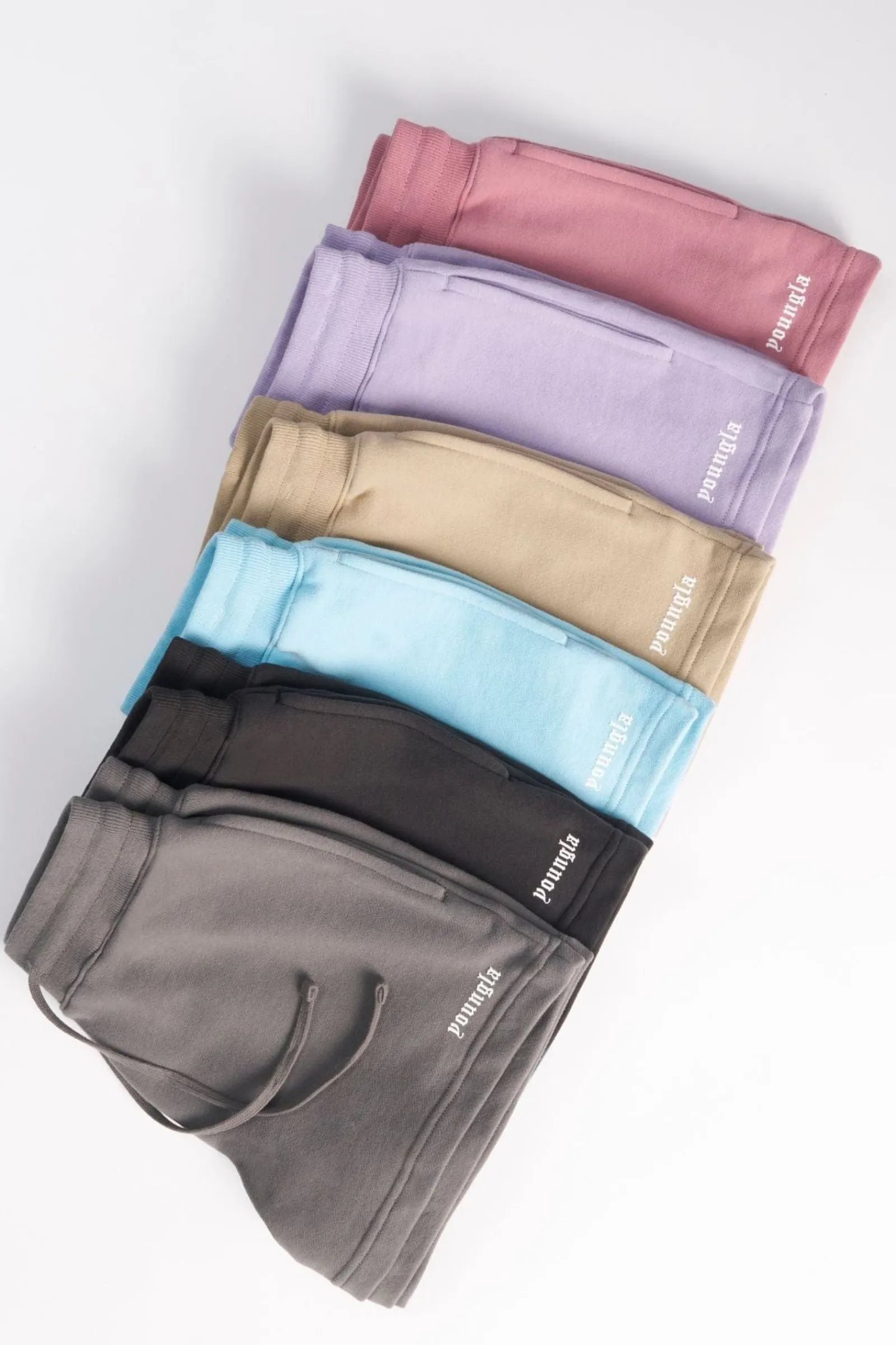 Shorts<Youngla W142-Love Sets-Terry Shorts Black Wash|Beige Wash|Grey Wash|Lavender Wash