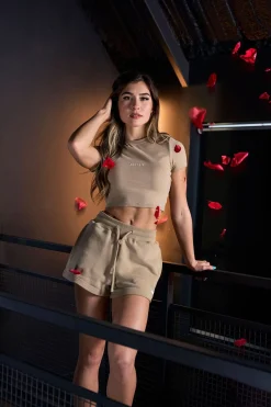 Shorts<Youngla W142-Love Sets-Terry Shorts Black Wash|Beige Wash|Grey Wash|Lavender Wash